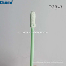 Cleanroom 3 &quot;SwabTX758L pequeno de microfibra flexível da ponta da pá (100% limpando o Swab do poliéster)